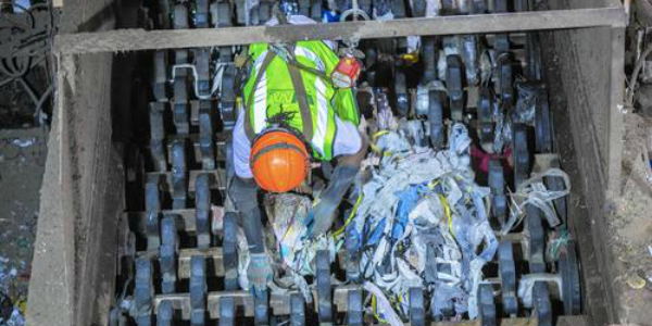 Plastic Film in Recycling Center Plastic Film in Recycling Center